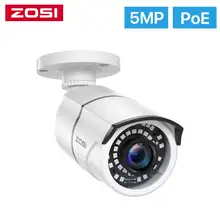 ZOSI PoE ip camera 5MP HD Outdoor Waterproof Infrared 36m Night Vision Security Video Surveillance