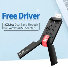 1800Mbps WiFi 6 USB Adapter Dual Band AX1800 2.4G/5GHz USB 3.0 Wireless Wi-Fi Dongle Network Card For Windows 7/10/11