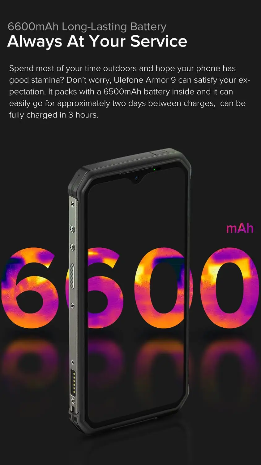 Ulefone Armor 9 Thermal Camera Rugged Phone Android 10 Helio P90 Octa-core 8GB+128GB Mobile Phone 6600mAh 64MP Camera Smartphone