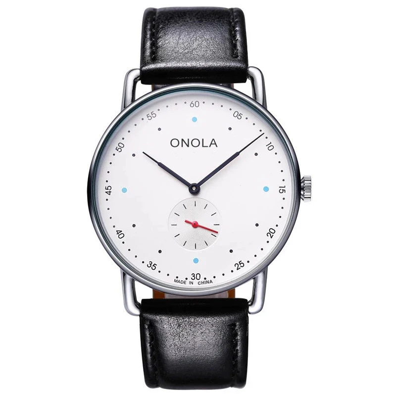 

ONOLA ON3806 Brand Simple Fashion Casual Leather Men's Clock Business Waterproof Nylon Strap Quartz Wristwatches