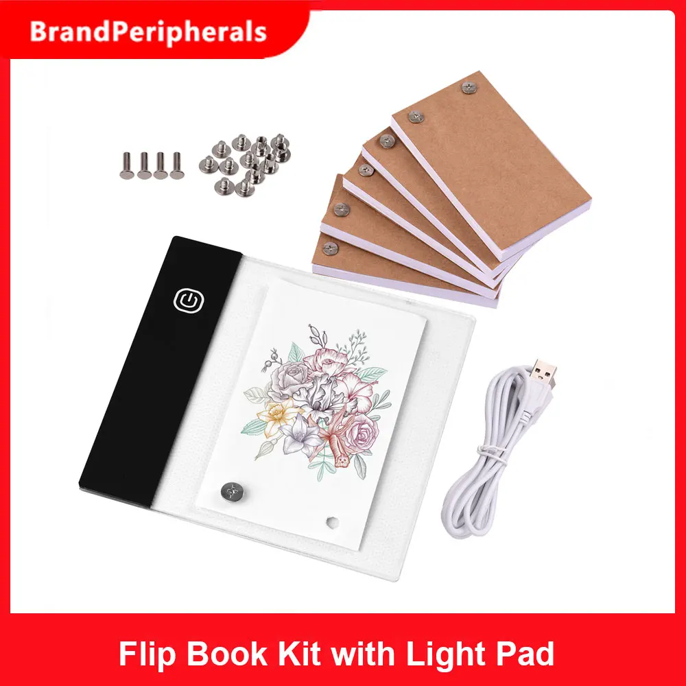 Набор флип книжки со светодиодной подсветильник кой 300 листов|Цифровые планшеты|