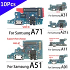 10 шт. USB-порт Зарядное устройство Док-станция разъем зарядная плата гибкий кабель для Samsung A01 Core A11 A21s A31 A51 A10 A20 A30 A40 A50 A70