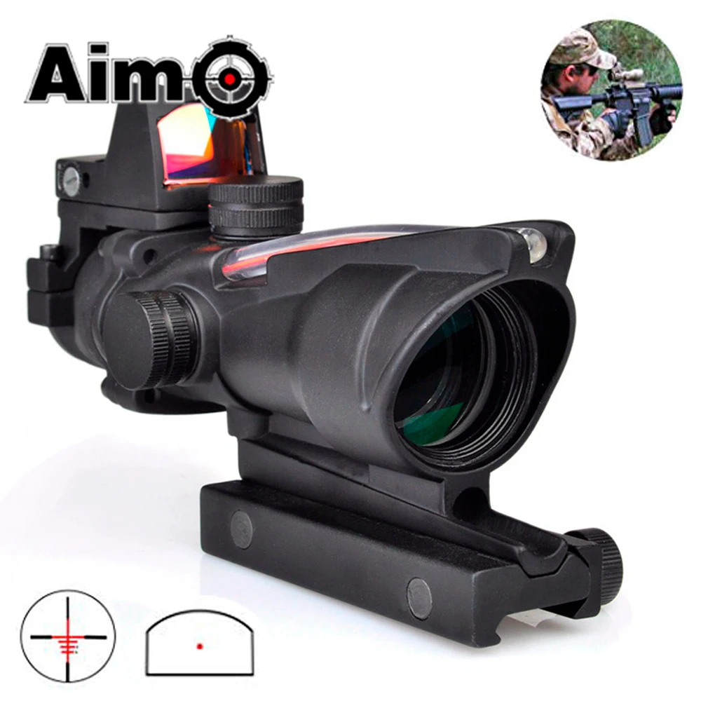 5 шт. Aim O прицел для страйкбольного оружия ACOG 4X32C Красный точка освещения источник