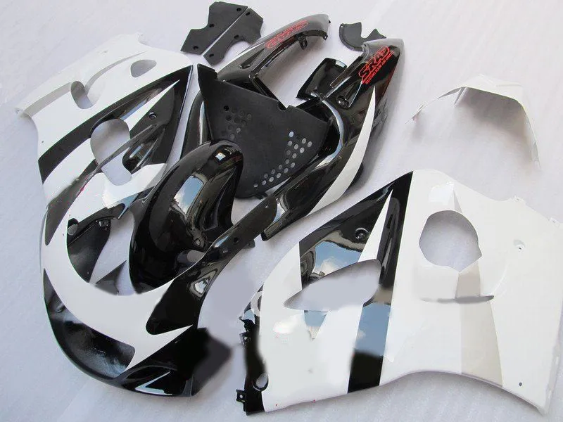 Белый черный обтекатель комплект для GSXR600 750 1996 1999 2000 GSXR750 GSX-R600 96 97 98 99 00 Обтекатели
