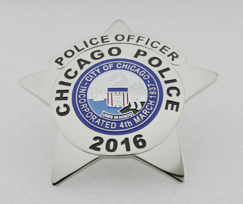 Реплика реквизит для фильма на булавке значок полицейский Чикаго полиции № 2016