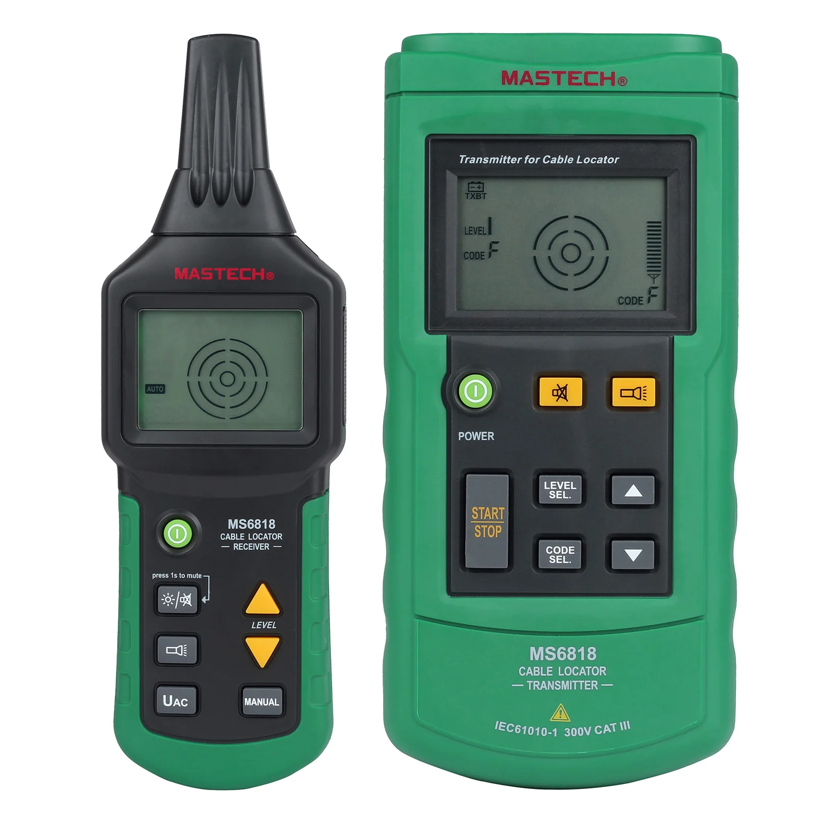 

MS6818 Cable Detector Advanced Wire Tester Tracker Multi-Function Cable Detector 12~400V Pipe Locator Meter Transmitter Receiver