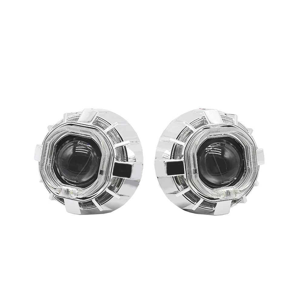 Биксеноновая линза для проектора 2 5 дюйма светодиодный с ангельскими глазами