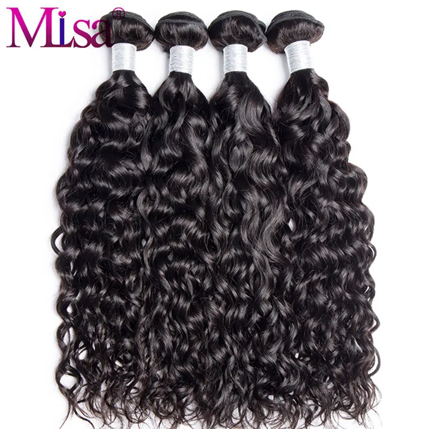 10 30 дюймов Пряди в комплекте индийская волна 100% натуральные кудрявые пучки волос