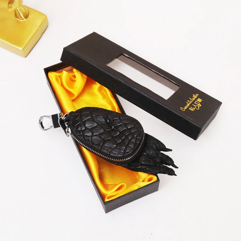 

Kaisiludi Crocodile Skin key bag crocodile claw fashion car key bag leather personalized gift car key bag