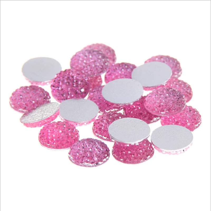 Многоразмерные круглые стразы из смолы с плоской задней поверхностью для ногтей
