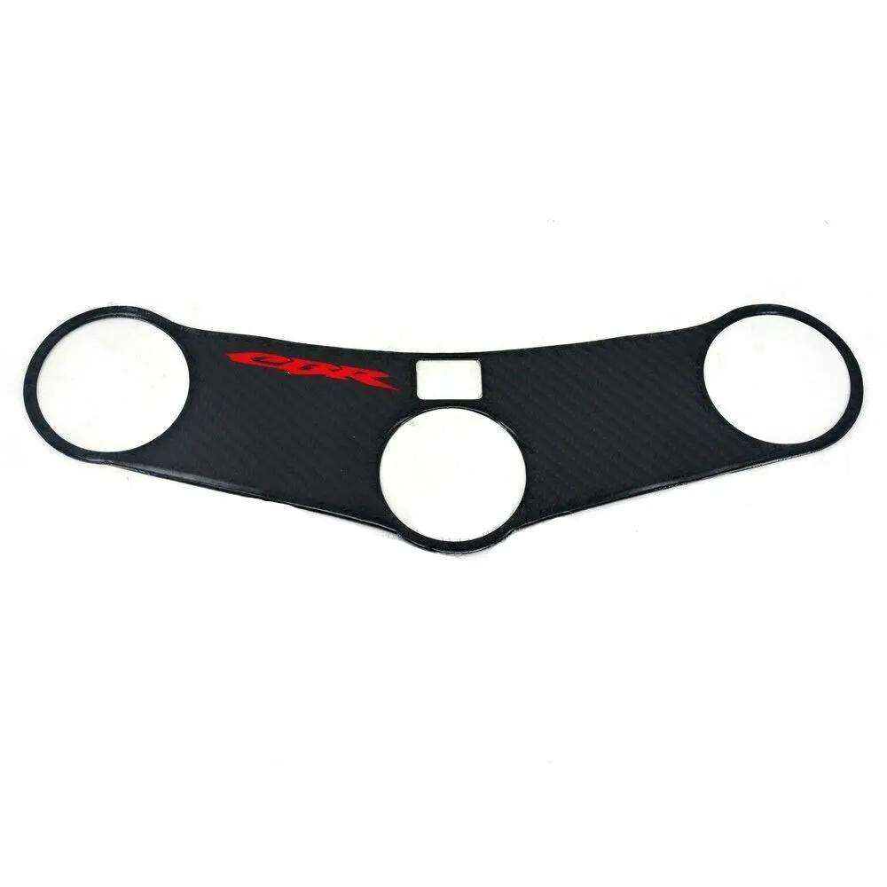 

New Carbon Fiber Triple Tree Upper Clamp Decal Sticker Pad For Honda CBR600RR