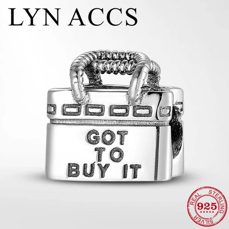 Настоящее 925 пробы серебро шоппинг тоут изящные бусы ювелирное изделие подходят