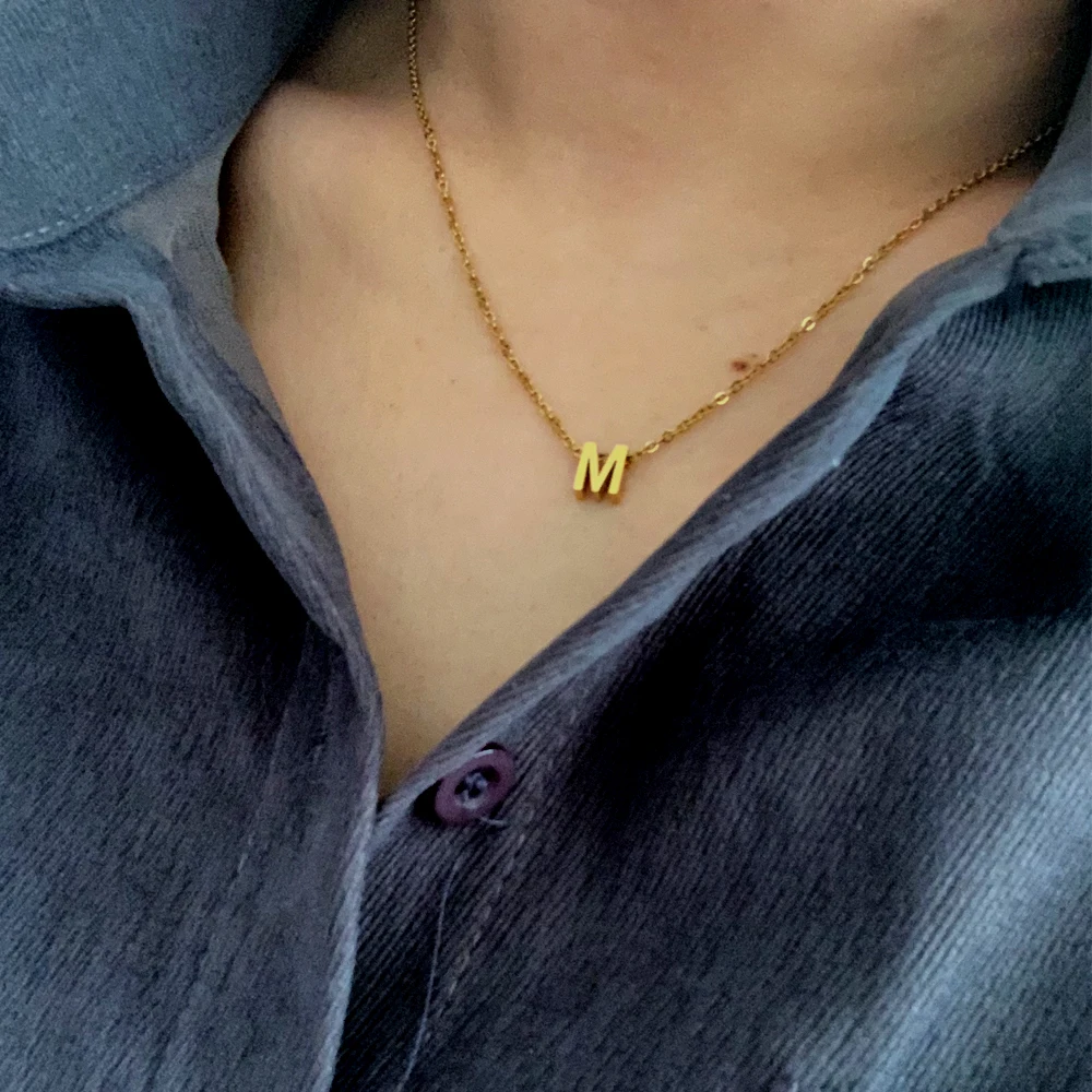 По индивидуальному заказу из нержавеющей стали имя A Z Начальная буква Шарм