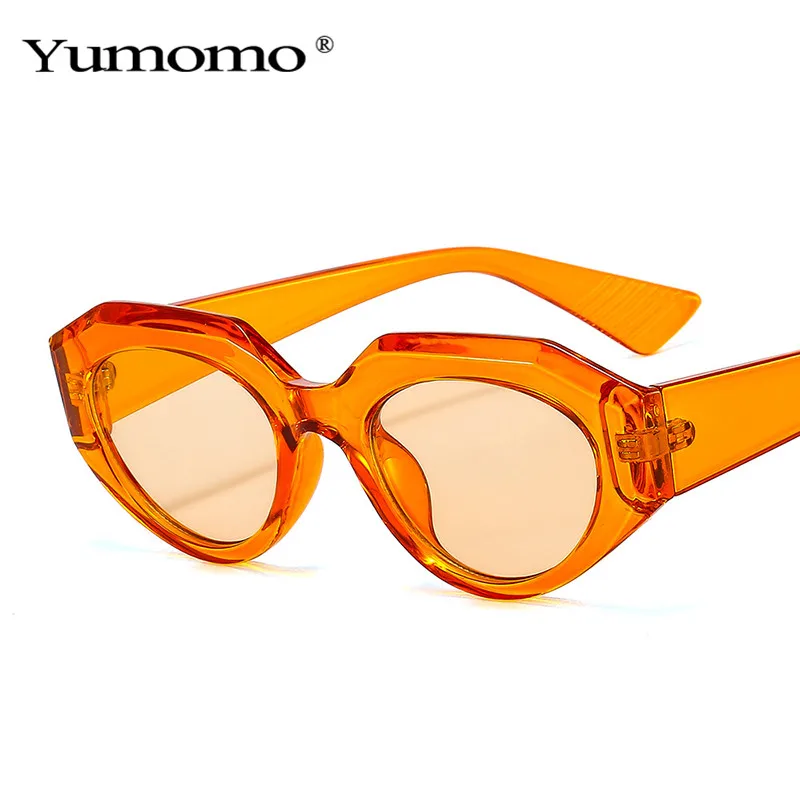 

Fashion Cat Eye Women Sunglasses Vintage Oval Clear Candy Color Lens Eyewear Ladies Shades UV400 Sun Glasses Men