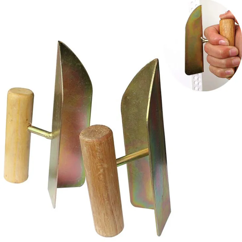 

Wooden handle putty knife scraper Drywall Corner shovel Yin and Yang scraper paint Puller for Diatom mud home construction tool
