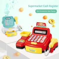 kid simulation electronic cash register toy set children toys counter verification role pretend play cashier toy gift