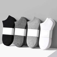 12 pairs women socks breathable sports socks solid color boat sock comfortable men cotton ankle sockings white black