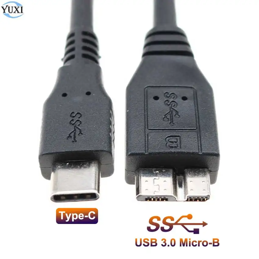 Кабель YuXi USB C к Micro 3 0 кабель Type B быстрая зарядка сверхскоростной для HDD передачи