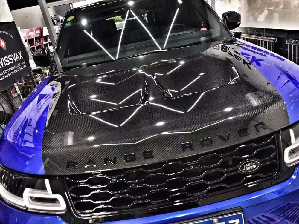 Крышка вентиляционного отверстия переднего бампера двигателя из углеродного