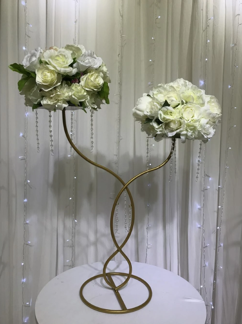 

Новый стиль, свадебная металлическая подставка золотого цвета для украшения свадебного центрального стола