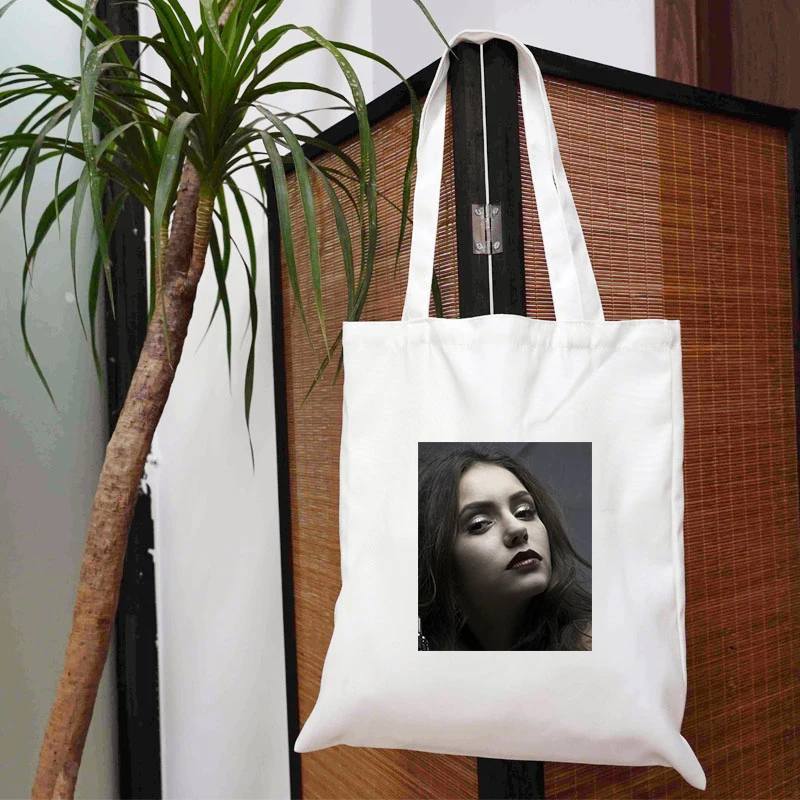 

Vampire Diaries Bags 2021 Anime Tote Bag Canvas Shopper Women's Handbags Large Designer Shopping Reusable Luxury Printed Grocery