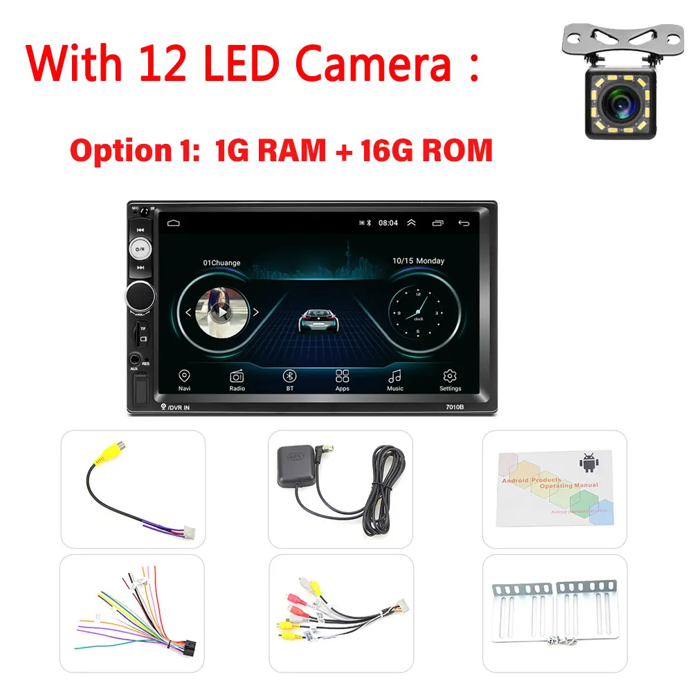 1G 16G with camera LeeKooLuu Android 8,1 2 Din автомобильное радио центральный мультимедийный MP5 видео плеер 2Din Авторадио Стерео gps Bluetooth Зеркало Ссылка Wifi - Цвет: 1G 16G with camera