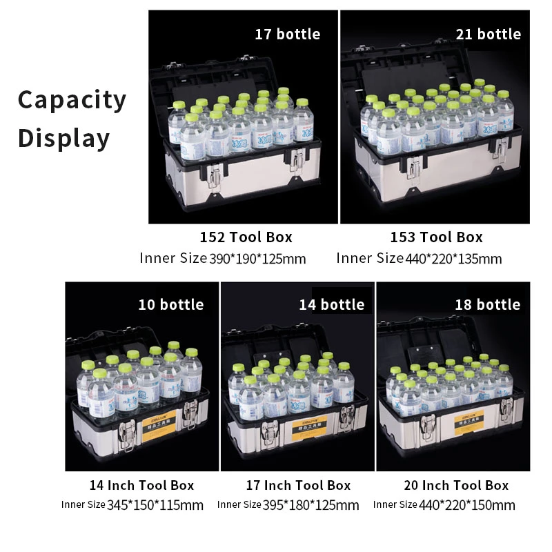 Ящик для инструментов из нержавеющей стали, утолщенный Железный многофункциональный автомобильный аппаратный портативный ящик для хранен... от AliExpress RU&CIS NEW