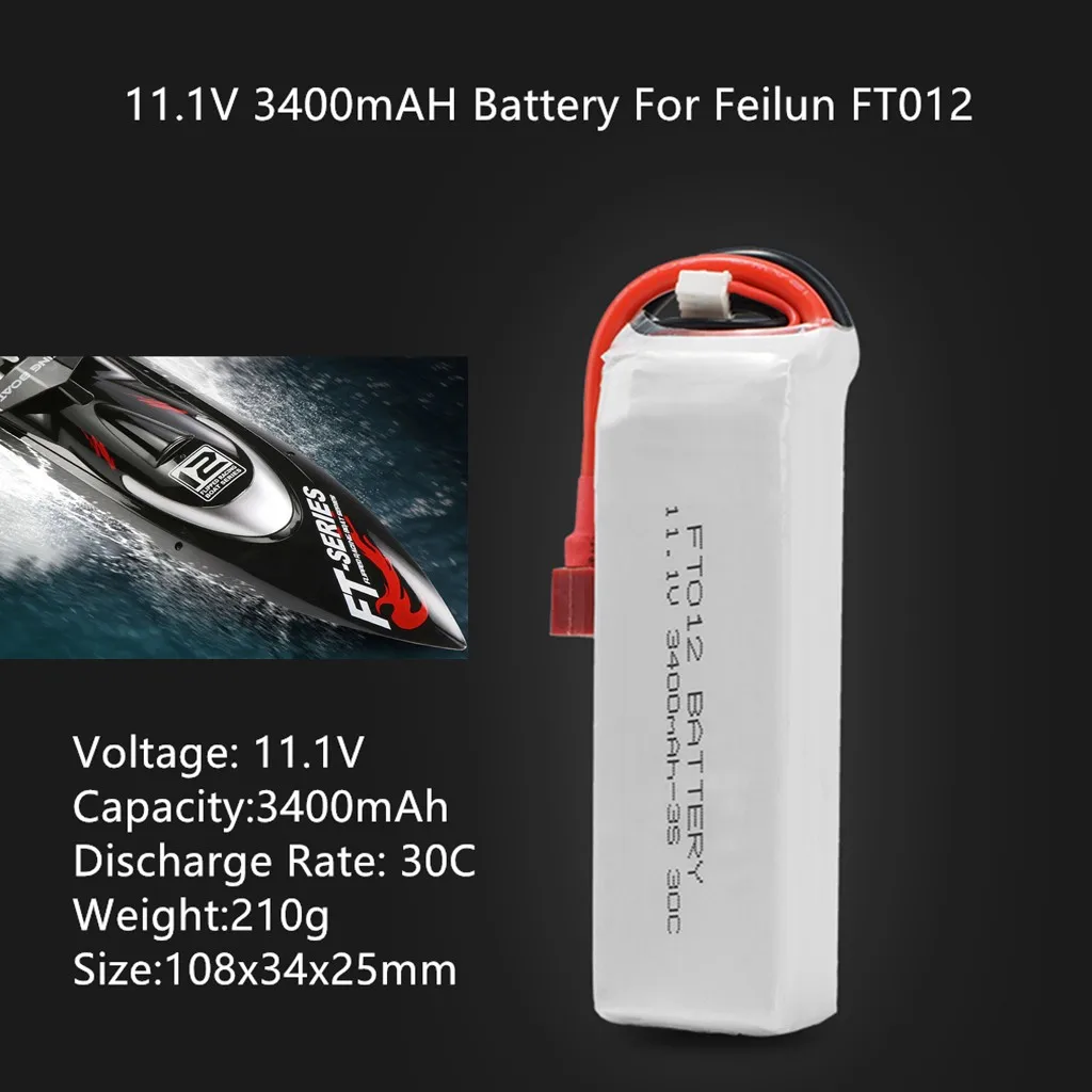 COMPUDA Upgrade Boat 11 1 V 3400mAH 3S часть батареи для Feilun FT012 Huanqi 734 RC части лодки и