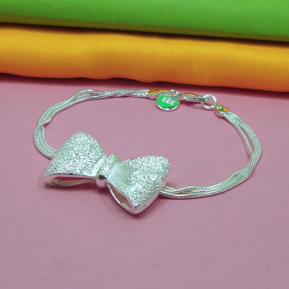 Женский браслет с бантом и бахромой винтажный из серебра 925 пробы в стиле панк 2021 |