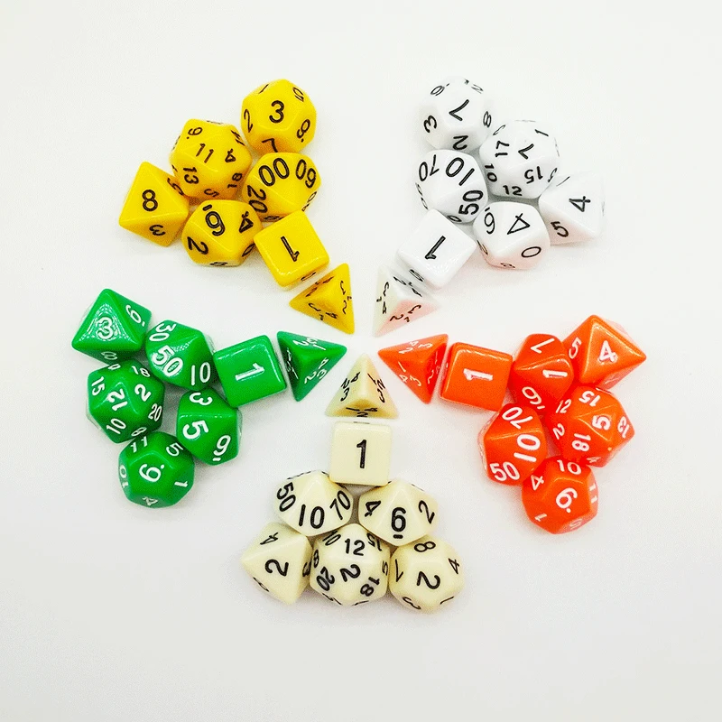 Лидер продаж 7 шт./компл. рекламная акция 10 цветных игральных костей для покера D4 D6