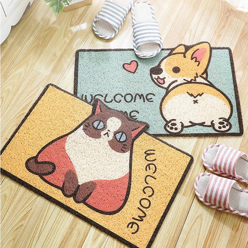 

Welcome Doormat Entrance Hallway Rectangle Printed Non-Slip Floor Rugs Door Mat