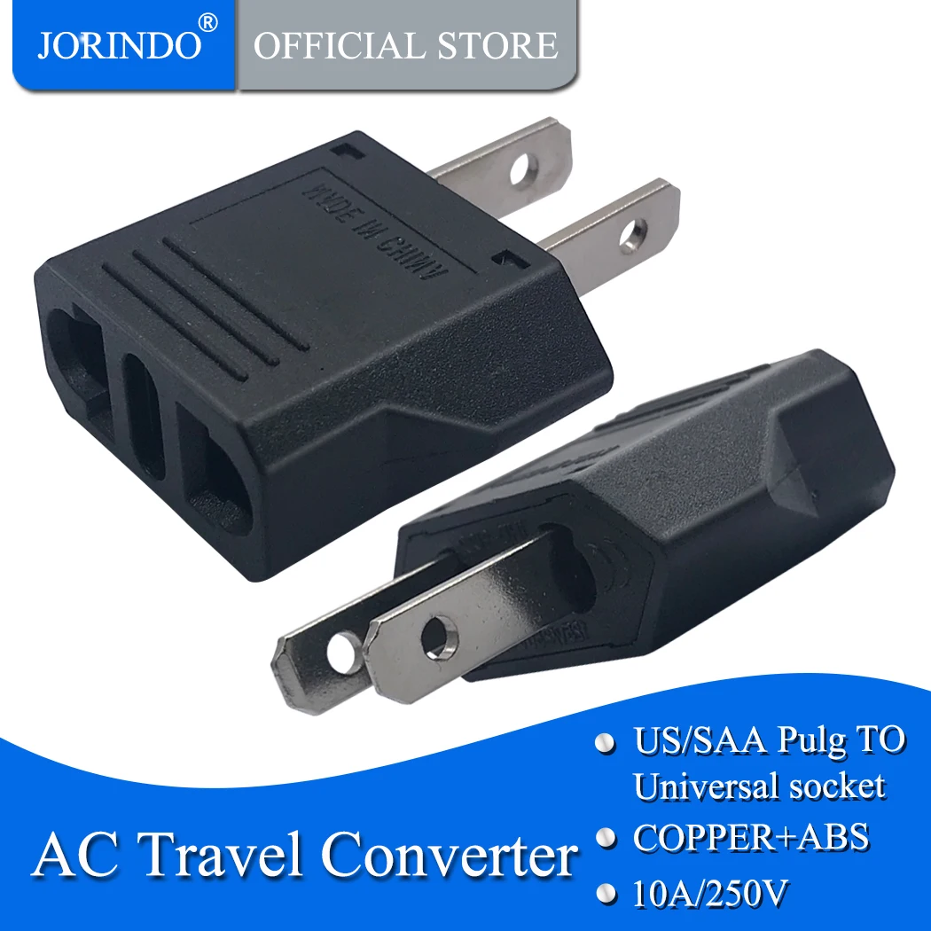 Портативная двухцелевая универсальная дорожная переходная вилка jorinдо из меди с