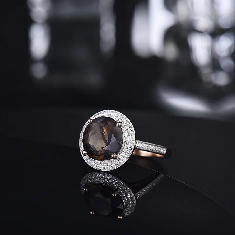 Кольца LOVERJEWELRY с топазом 4 66 карат однотонные кольца из розового золота 14