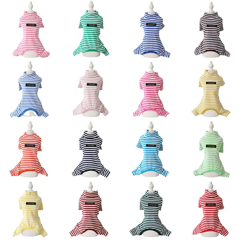 

Striped Pet Dog Clothes for Large Dogs Jumpsuit Cat Pajamas Four Legs Dog Overalls for Puppy Chihuahua Coat Terrier Pyjama chien