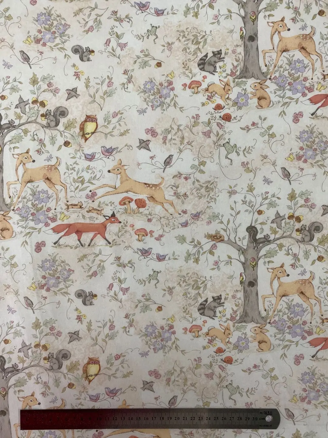 

50*110cm Cotton Cartoon Deer Printing Fabric Sewing Material Quilting Patchwork Needlework DIY Handmade Cloth Dress Bedding