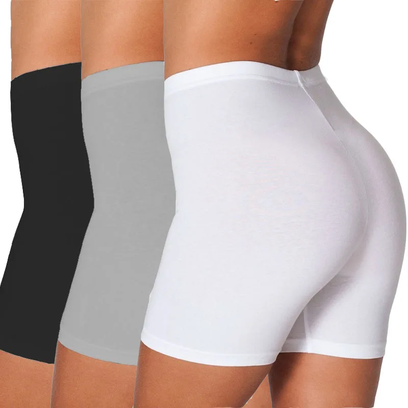 New Black Casual Solid Crop Wide High Waist Workout Short Leggings Summer Knee Length Leggings Women Pants Skinny Trousers
