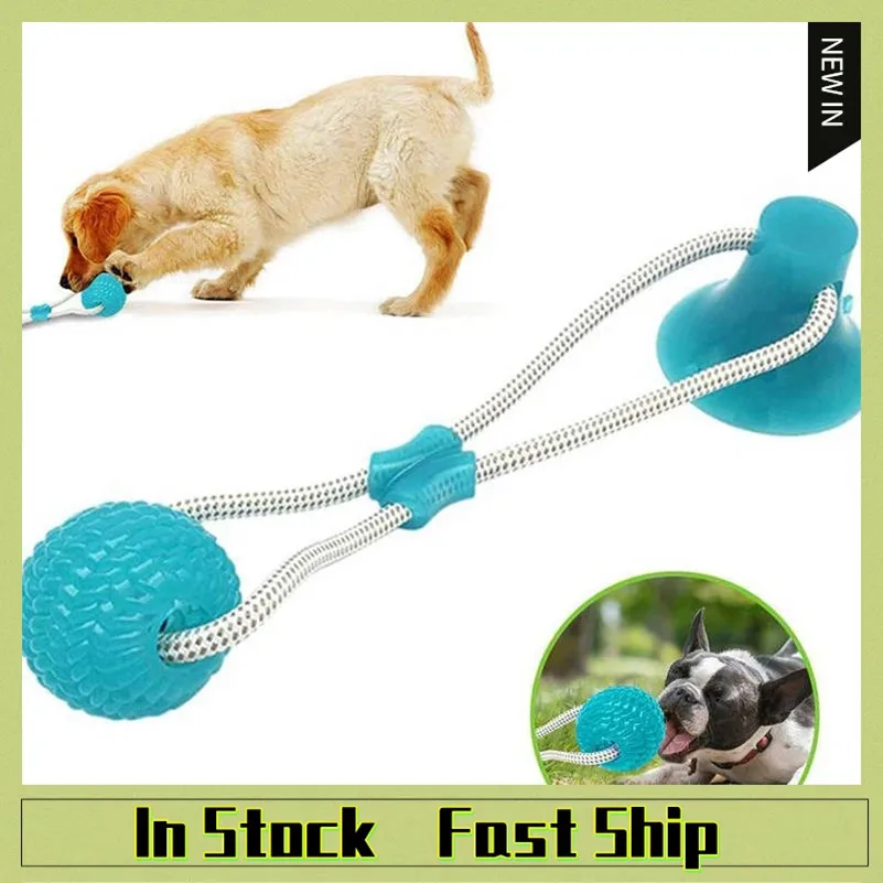 

Dog Interactive Suction Cup Push TPR Ball Toys Elastic Ropes Dog Tooth Cleaning Chewing Playing IQ Treat Toys Pet Puppy Supplies