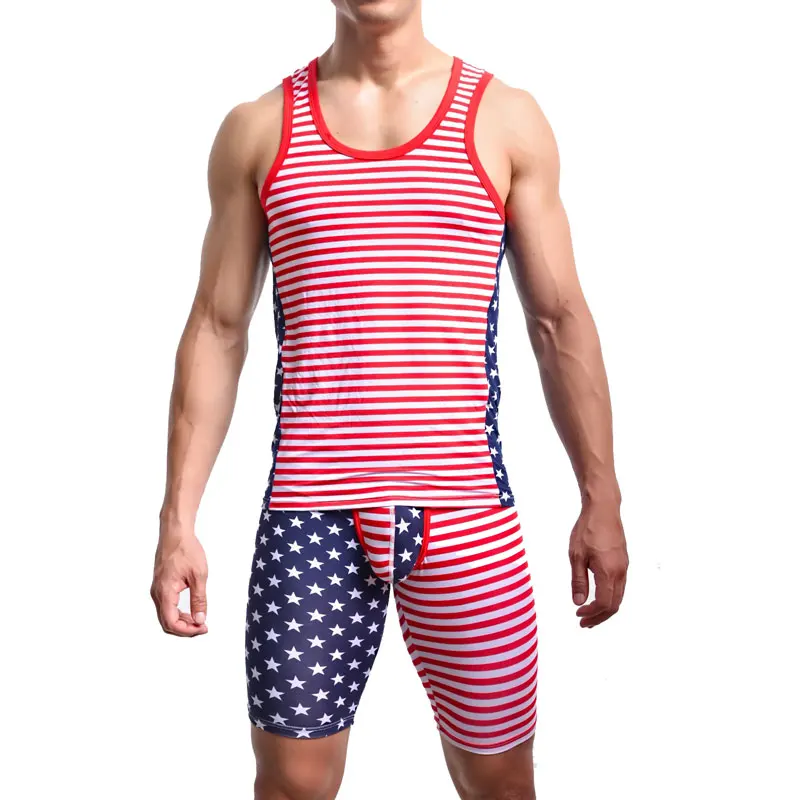 

Men USA Tank Top Stripe Singlets Sweatshirts Mens Tee Shirts Stringer Sleeveless Muscle Tops Hip Hop Vest Fitness Tanks 20