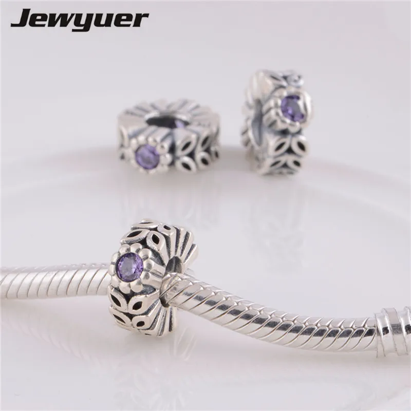 Серебряные Подвески с блестящим лесным цветком серебро 925 пробы Изящные