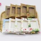 5 шт. пустая Подарочная коробка, коробка из крафт-бумаги, бумажные коробки для подушек, бумажные упаковочные коробки для ювелирных изделийремеселмыла ручной работы