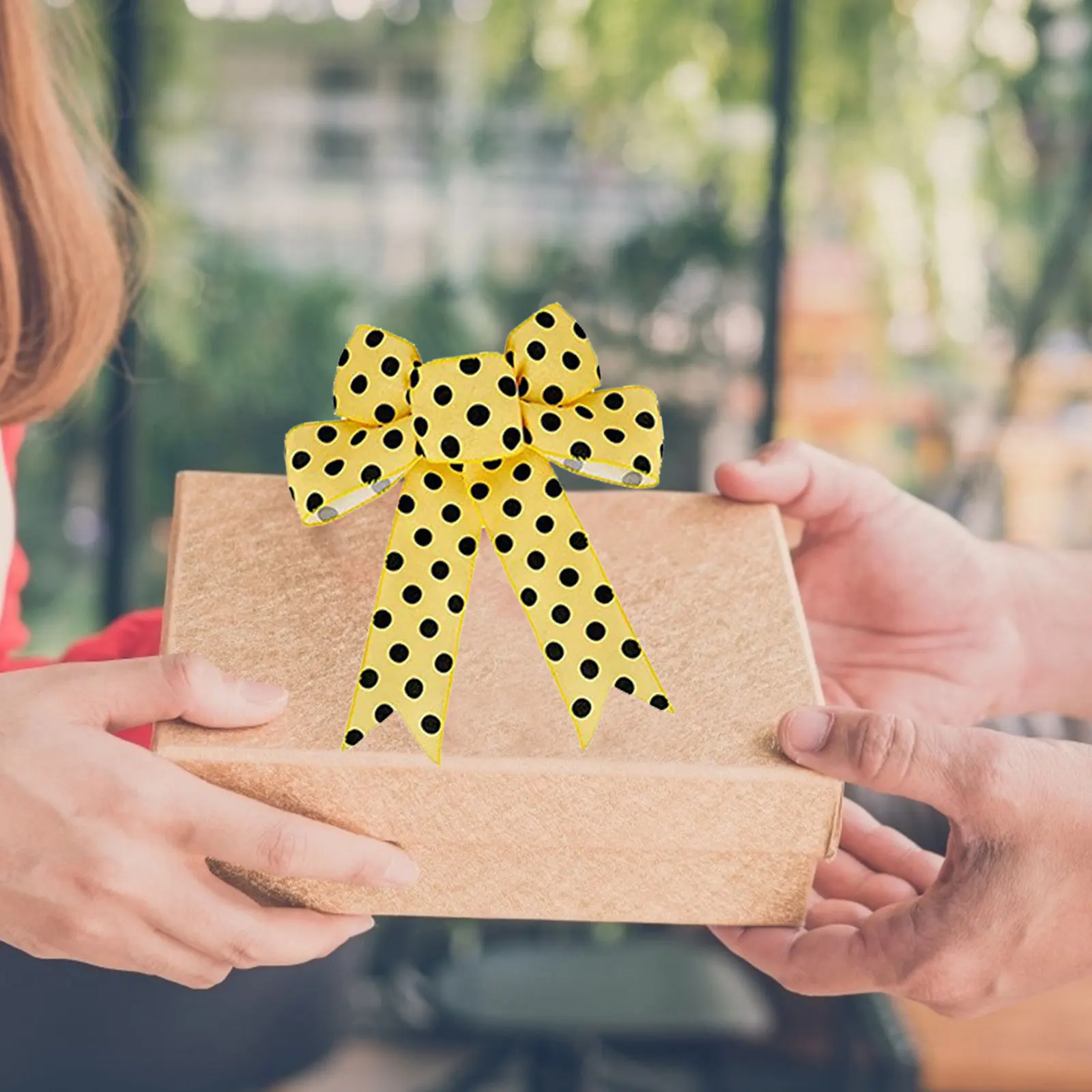 26 ярдов Шмель лента Проводная в горошек с вертикальной полосой | Дом и сад