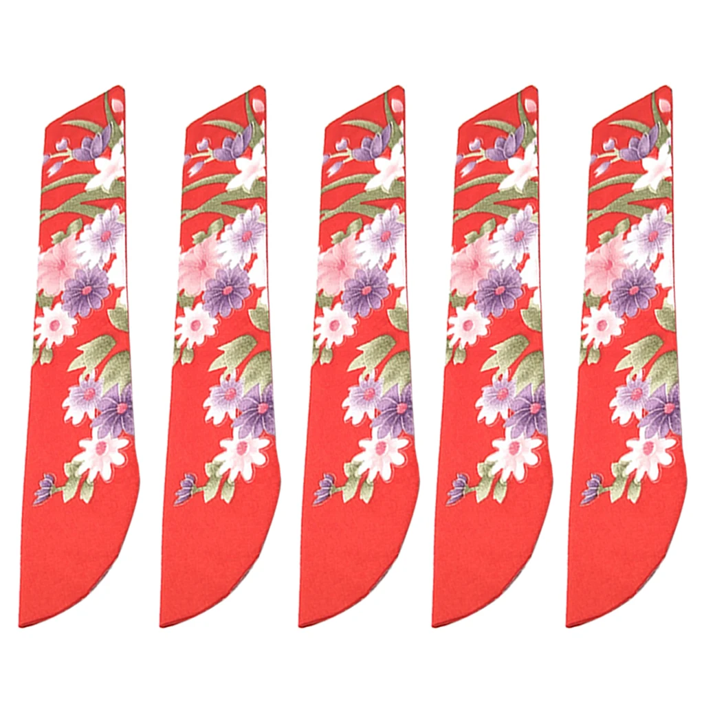 

5pcs Folding Hand Fan Bag Silk Chinese Hand Held Fan Sleeve Protector Pouch