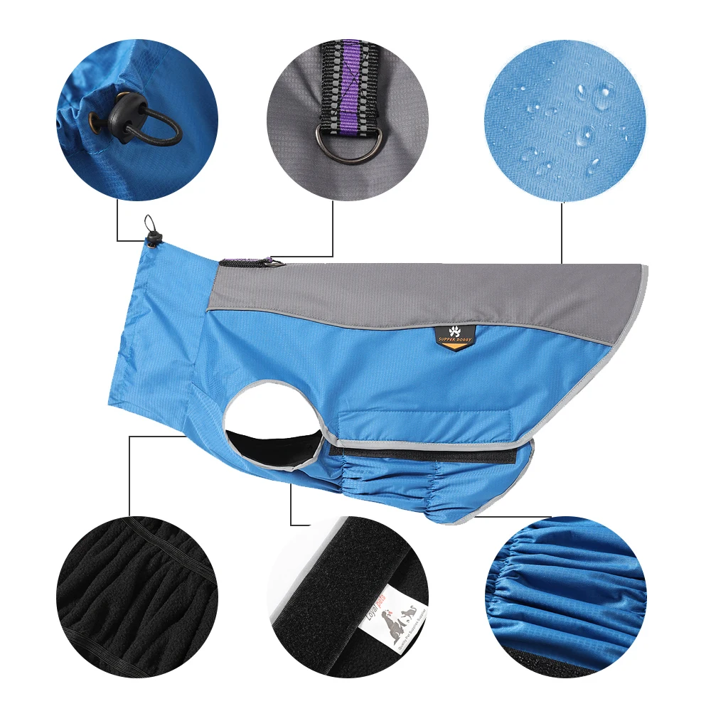 Осенне зимняя одежда для собак водонепроницаемая больших спортивные куртки