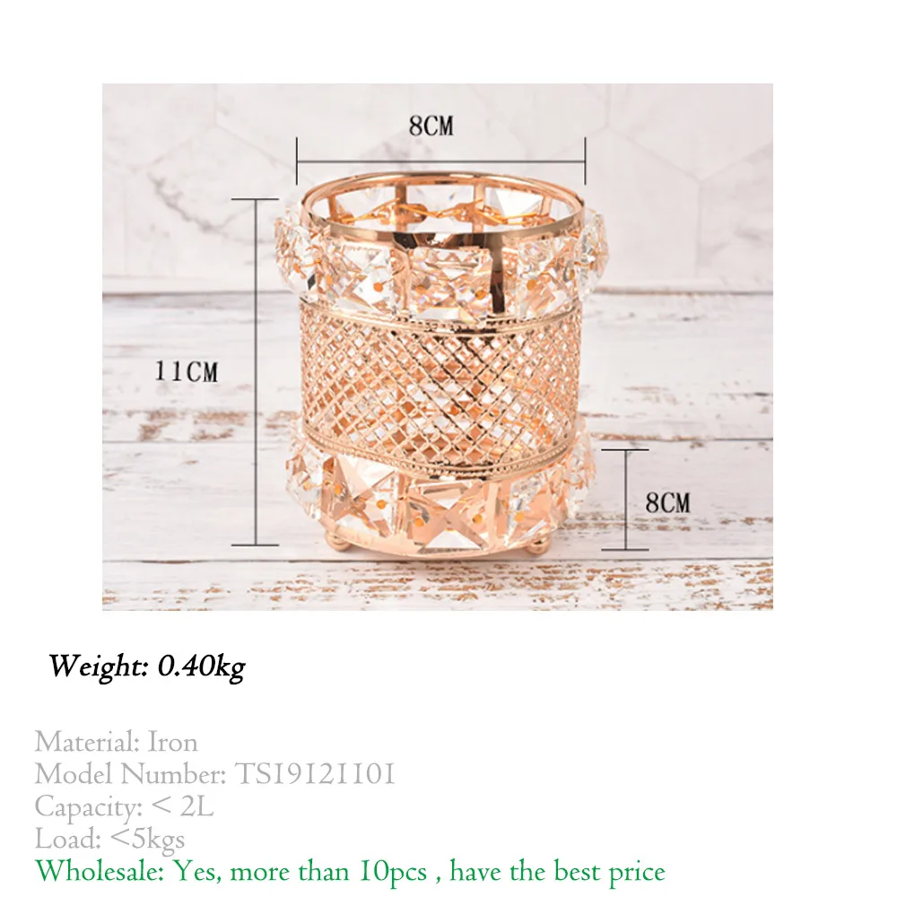 Европейский металлический Хрустальный органайзер для макияжа с жемчугом