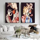 Абстрактная фигурка Пикассо, постеры и принты, декоративные настенные картины для гостиной, без рамки, украшение для дома