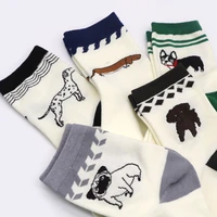 10pcs5pairs cute cartoon socks summer fashion funny animal women socks harajuku casual dog owl rabbit short cotton ankle socks