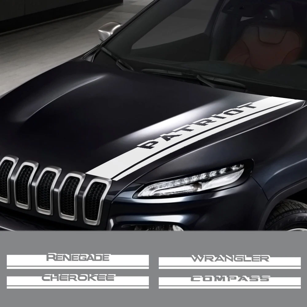 Наклейка на капот автомобиля для Jeep Renegade Wrangler JK Rubicon Cherokee Patriot Trail ястреб компас