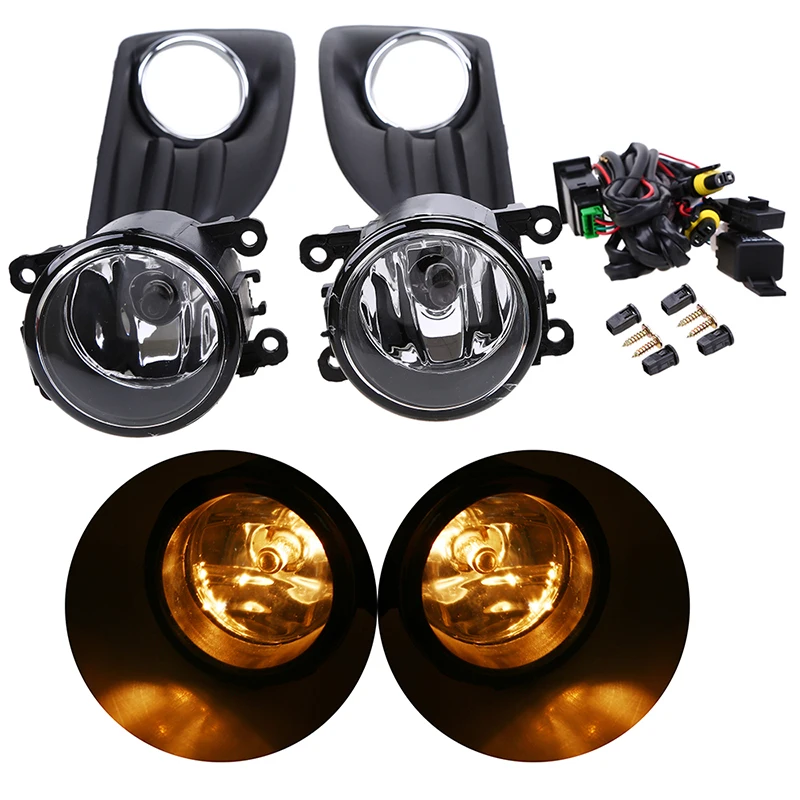 Передний бампер левый и правый противотуманный светильник комплект для гриля Ford