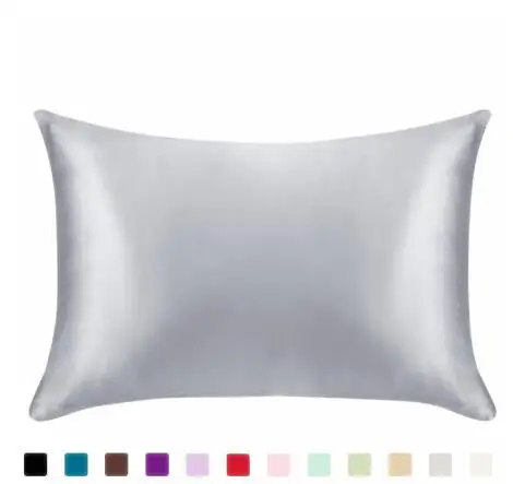 100% Королевский Стандартный атласный шелк Мягкая Наволочка тутового шелкопряда