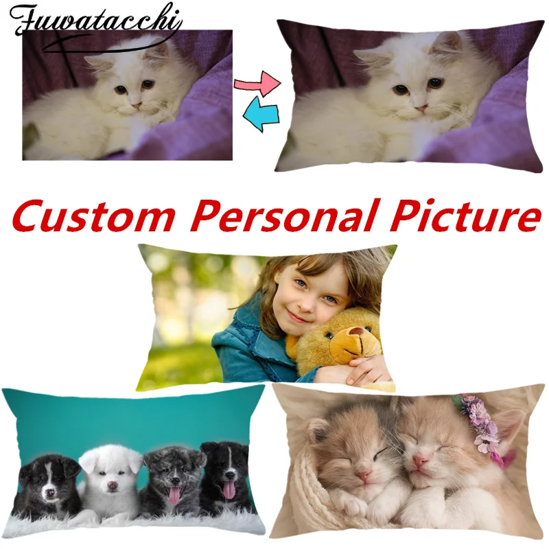 

Fuwatacchi DIY Design Picture Print Pillow Case Family Pet Personal Life Photos Customize Gift Cushion Cover Pillowcases 30x50cm